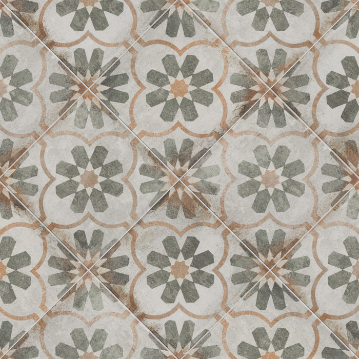 Merola Tile D'Anticatto Decor Florence 9" x 9" Porcelain Patterned Wall